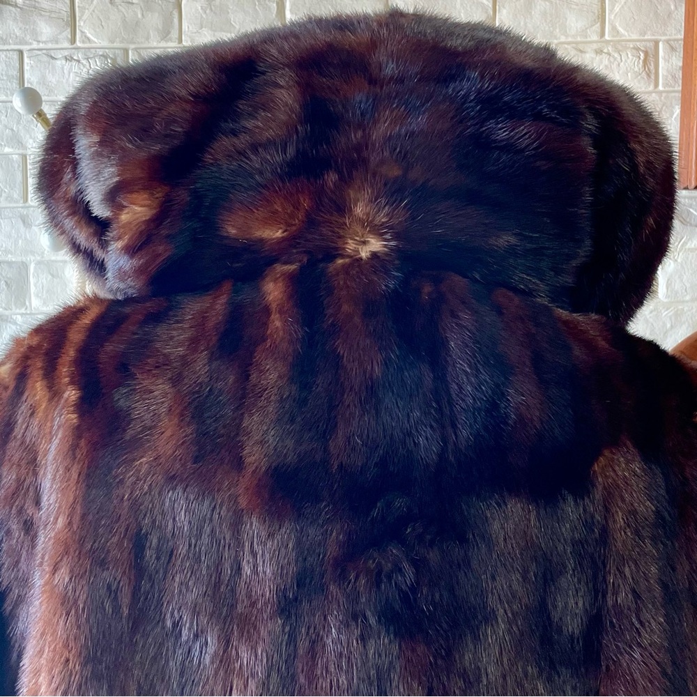 Vintage Brown German Kruse Gross Minneapolis High End Brown 100% Mink Fur Coat - Picture 10 of 15
